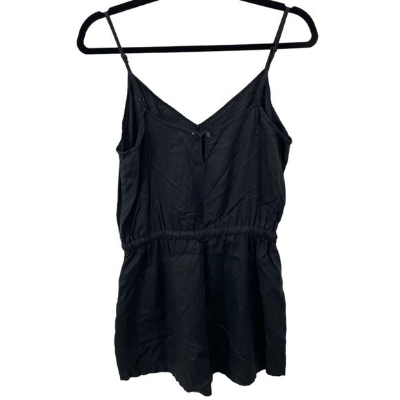 Wilfred Free Aritzia Little Black Romper Size SMALL Drawstring Waist - Picture 2 of 8